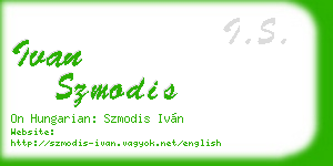 ivan szmodis business card